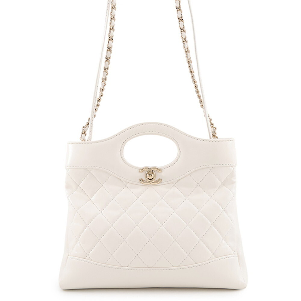 Chanel Chain Shoulder Bag Matelassé Mini Handbag Shiny Calfskin AS4133 CHANEL...